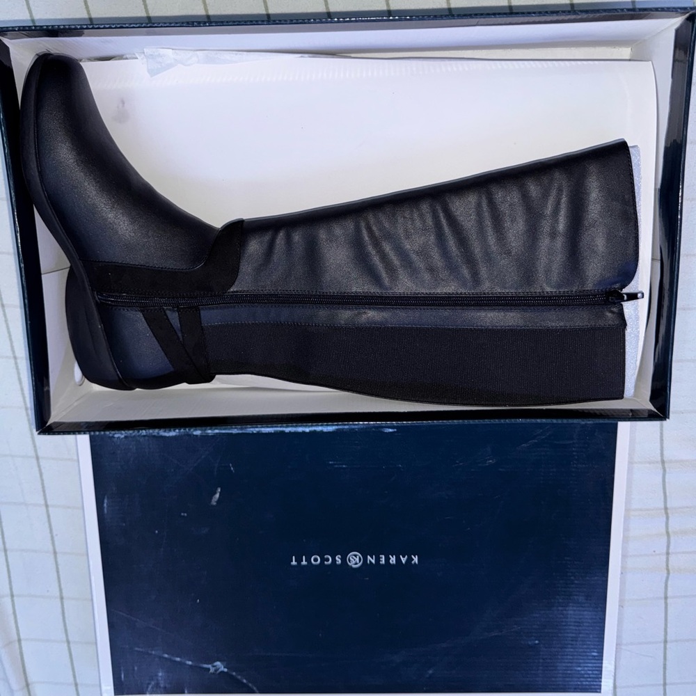Karen Scott Elegant Black Over the Knee Boots